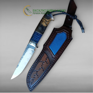 ТРУДЯГА ніж ручної роботи майстерні ВІКТОР, CPM® S125V™ в обкладинках нержавіючої сталі 95Х18, 64 HRC